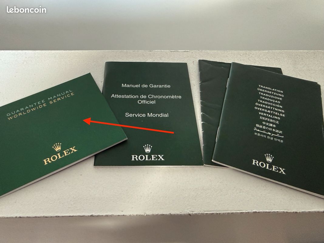 Livret Rolex Green Booklet – Occasion – Traduction / Documentation