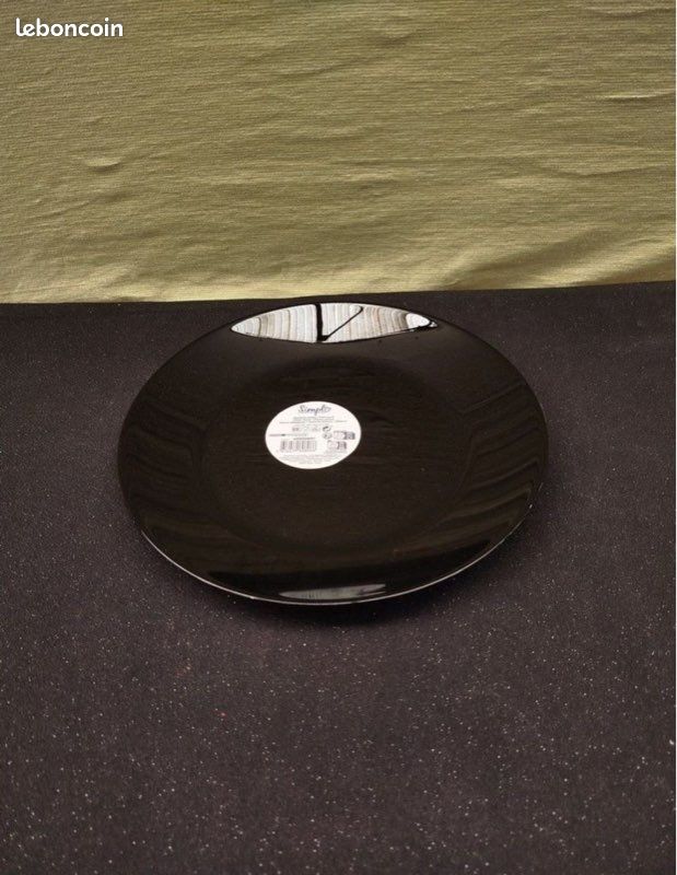Assiette noir et bol (image 3)