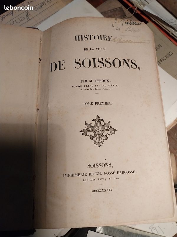 Histoire de la ville de Soissons 1839 (image 3)