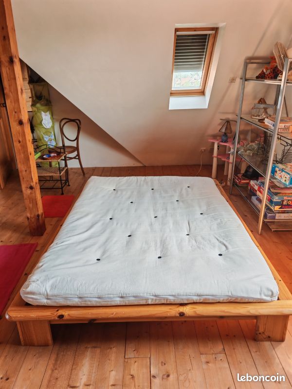 Lit futon bois massif (image 1)