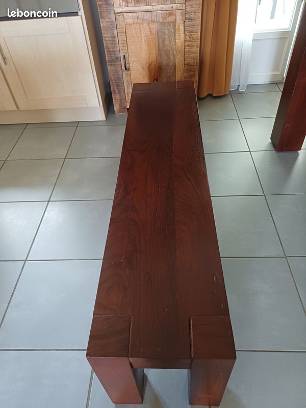 Banc 150/35/45 cm palissandre rouge (image 2)