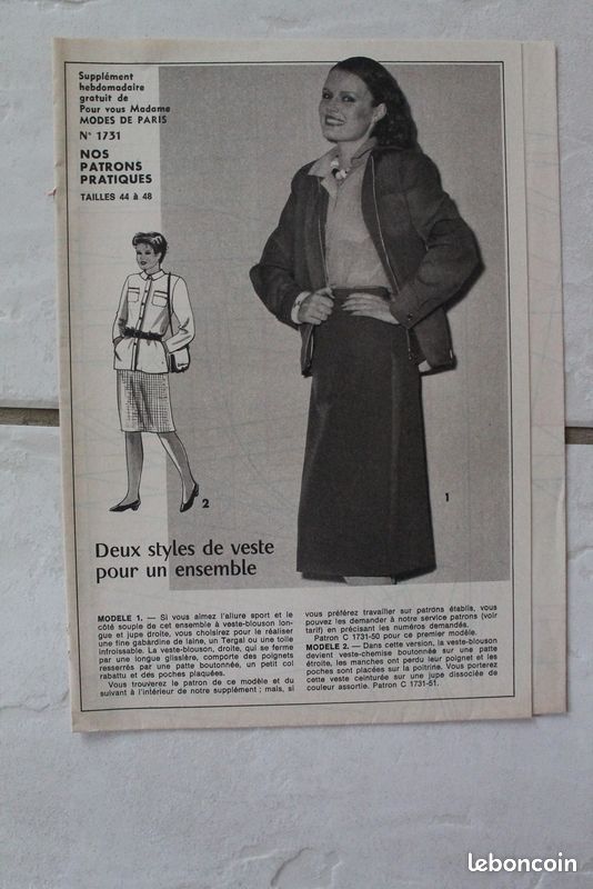 2 Patrons De Mode Paros Couture - Occasion, Origine France - Idéal Pour Créateurs
