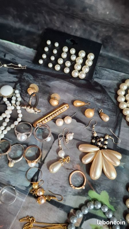 Suspension vintage en nacre.Lustre ancien