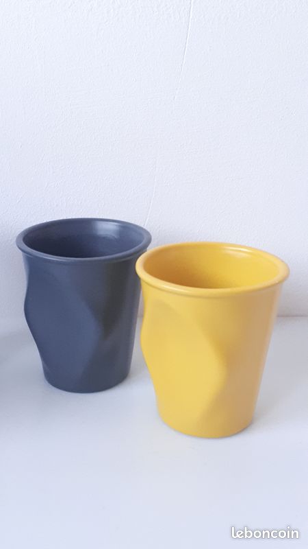 Tasse à Café Revol Madame Bohême 18cl - Porcelaine Froissée, Grand Gobelet, Neuf