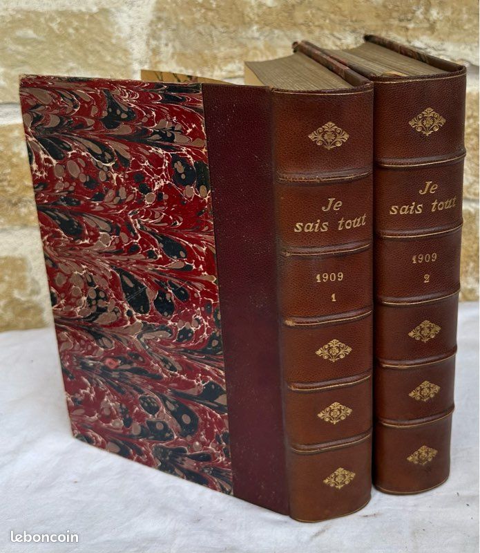 2 Livres : Revue / encyclopédie illustrée," Je sais tout " Éditeur Pierre Lafitte - années 1909 (image 1)