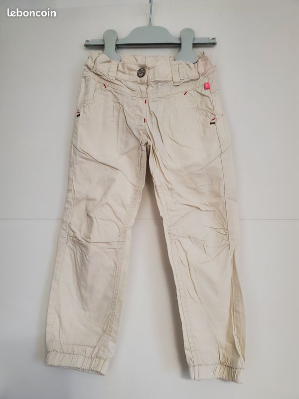 Pantalon toile beige fille ans Vêtements