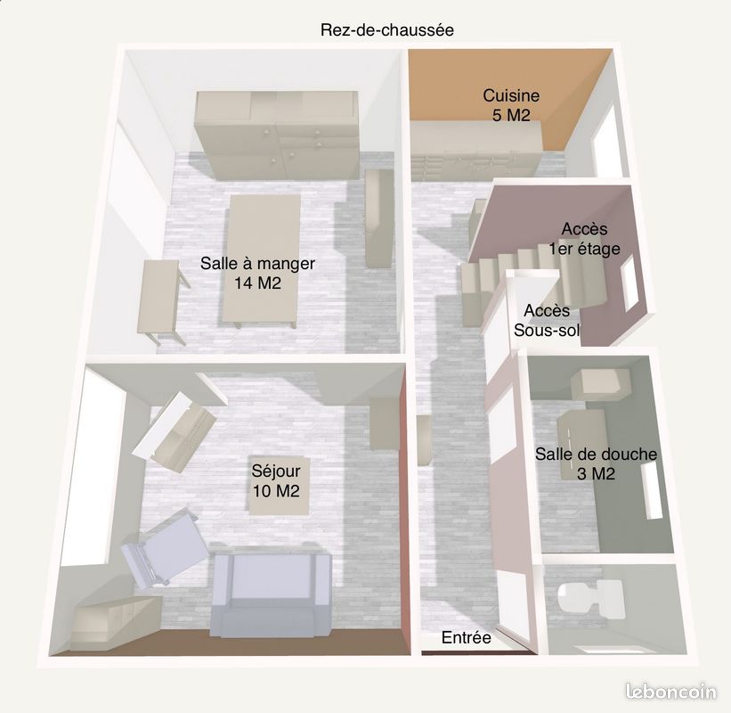 Maison 3 pièces 65 m² (image 13)