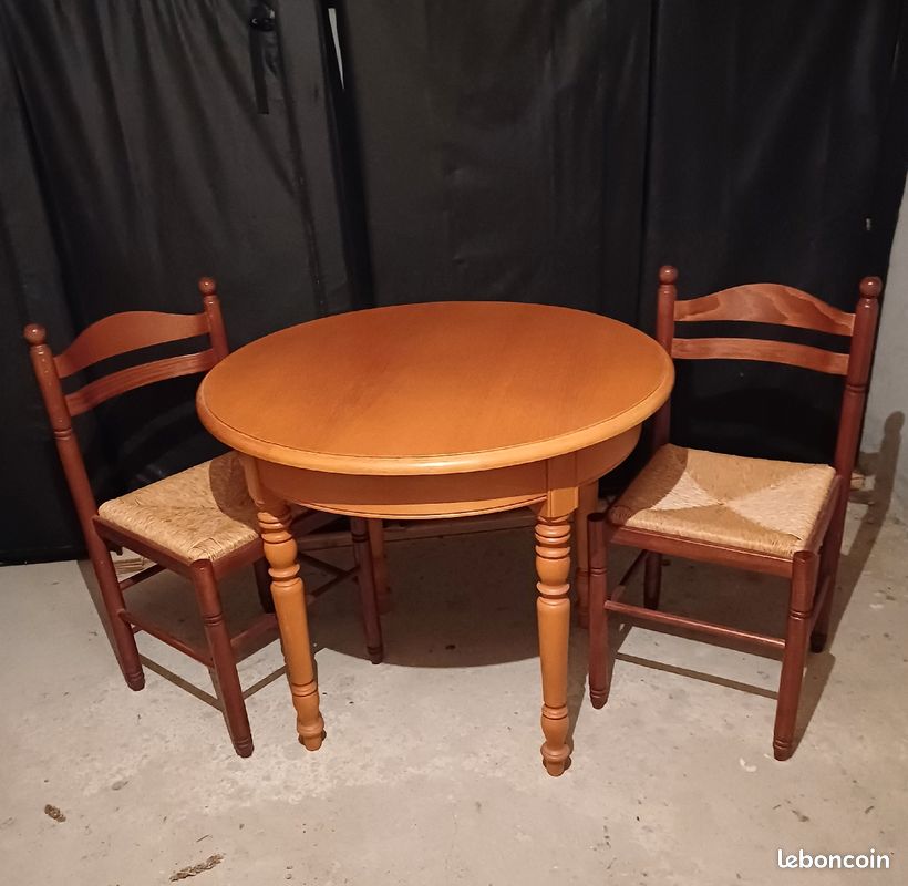 Vends table ronde 90 cm diamètre (image 1)