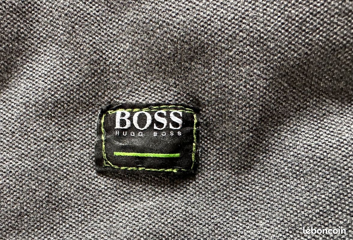 Polo Hugo Boss - Regular fit - XXL - Manches longues - Gris motifs vert (image 12)