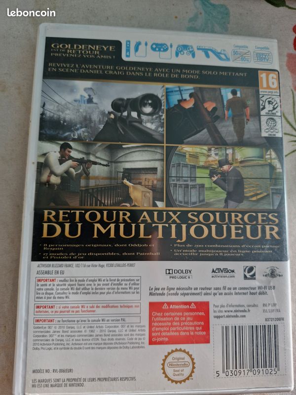 Vente jeu vidéo wii Goldeneye 007 (image 2)