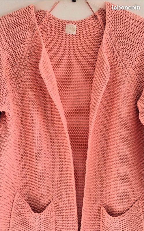Cardigan Ouvert Femme Whistles Taille 1 - Coton Et Soie, Bon état, Longueur Taille, Parfait Pour Un Look Décontracté !