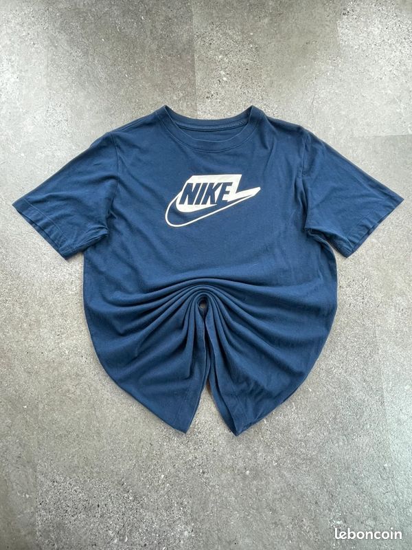 T-shirt Nike bleu imprimé sportwear streetwear classique taille XL homme #0-080 (image 1)