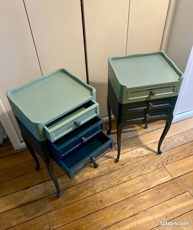 2 petits meubles bois vintage relookés (image 7)