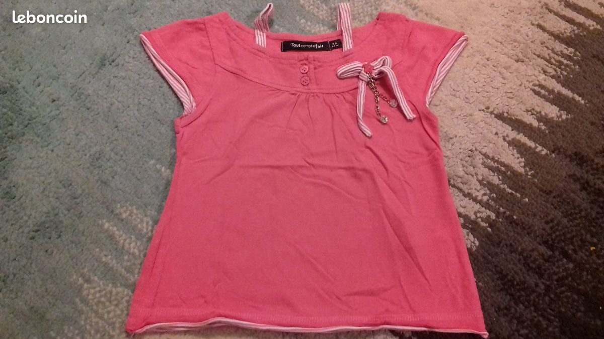 Tee-shirt fille taille 3 ans (image 1)