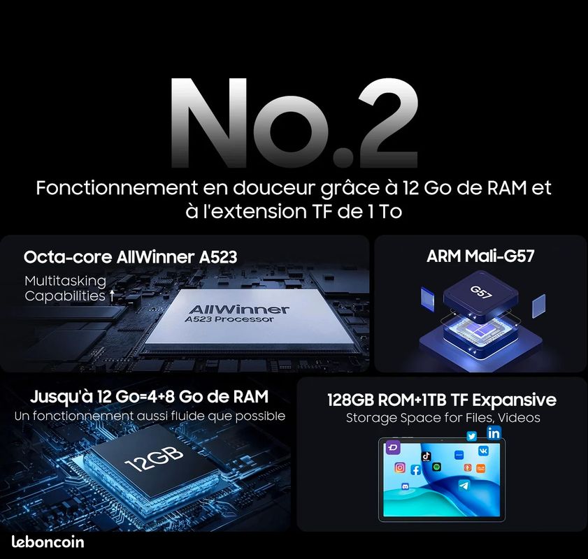 TABLETTE FACILOTAB TAB 60 CLASSIC - WIFI - 128 GO NEUVE SCELLE et SOUS EMBALLAGE I (image 10)