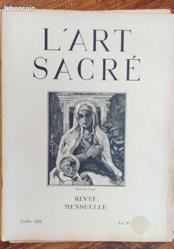 Lot de 19 magazines anciens L'Art Sacré 1937, 1938 et 1939 (image 7)