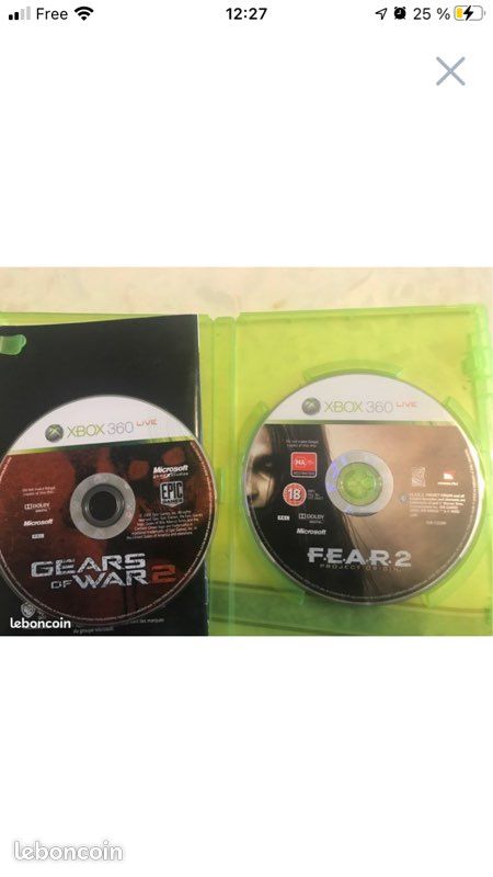 Fear 2 - Project origin + Gear of wars 2 - Xbox 360 (image 2)