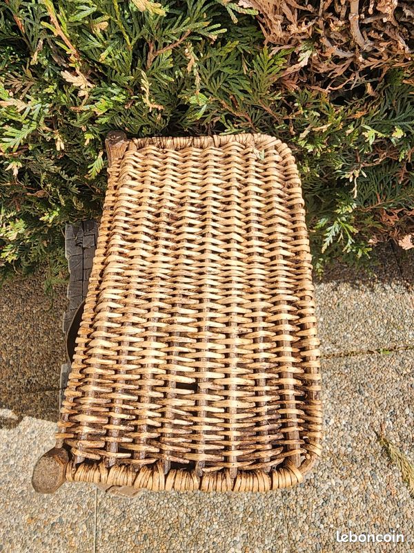 Panier tissé classique Vintge pêche truite créelle décoration de camp