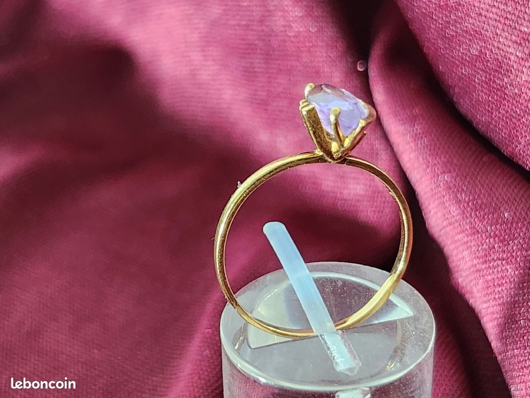 Bague améthyste et or jaune (image 4)