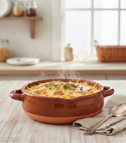 Plats en grès, 2 plats de cuisson à four La Bourguignonne