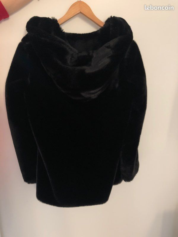 Fausse fourrure noire Zara (image 3)