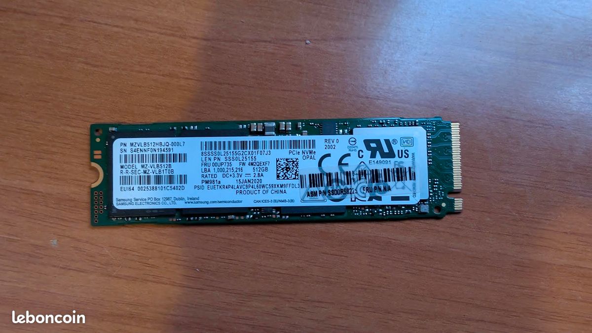 Mz Vlb512b Samsung Pm981a Firmware SSD NVME Samsung 512Gb