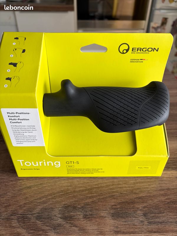 Poignées De Vélo Ergon GT1-L Ergo Touring / City - Noir - Neuf Sous Emballage D'origine