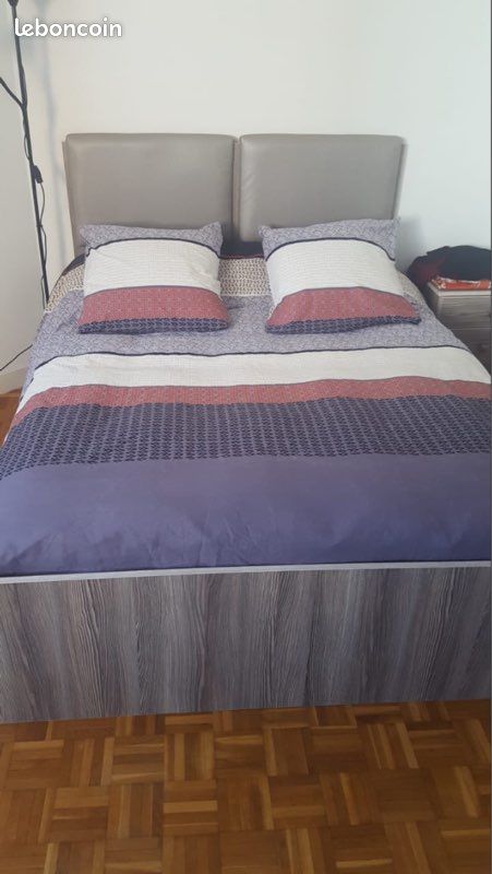 Lit 1m50 sur 1m90 avec livraison + matelas (image 1)