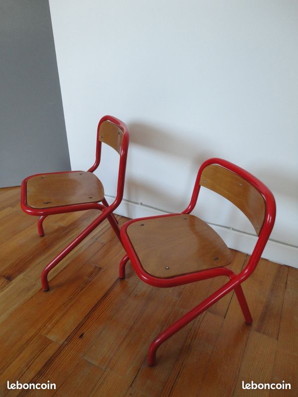 Chaises d'écoles vintage Hitier Années 60 (image 2)