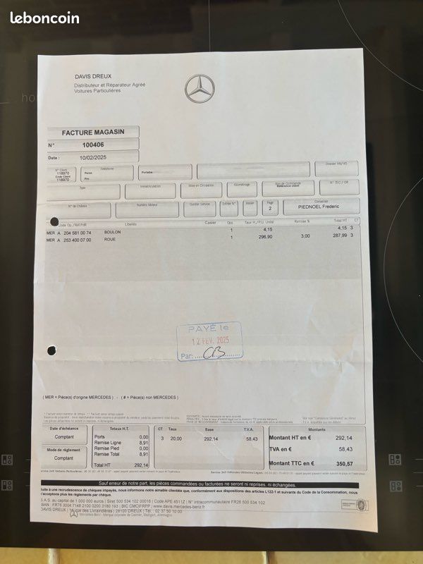 Galette pour Mercedes GLA (image 3)