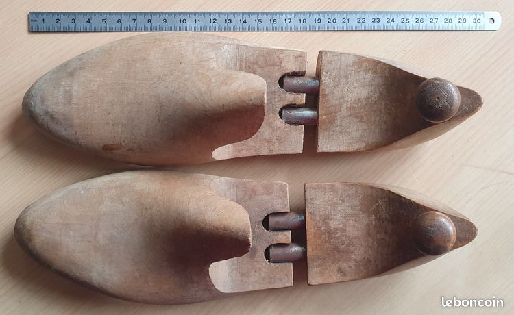 Paire D'embauchoirs Anciens – Forme à Chaussures En Bois – Vintage – Occasion