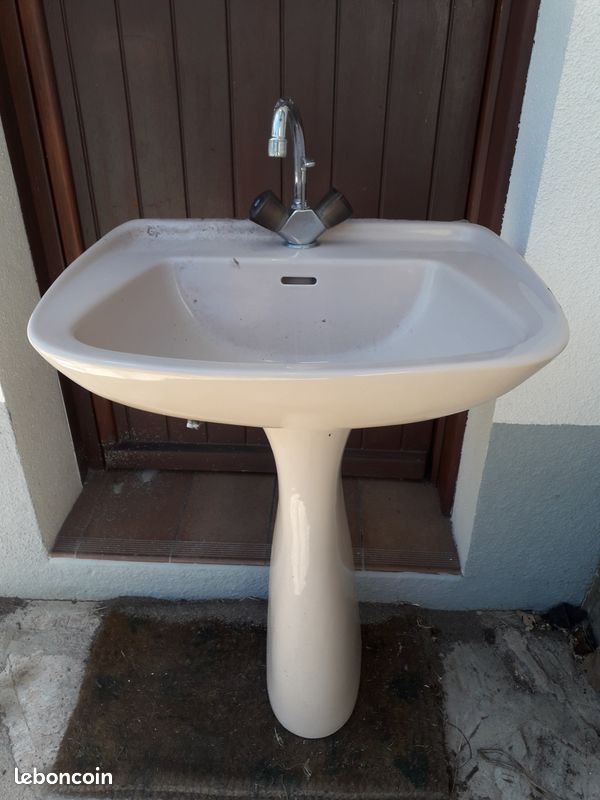 Vasque salle de bain avec pied 15 (image 1)