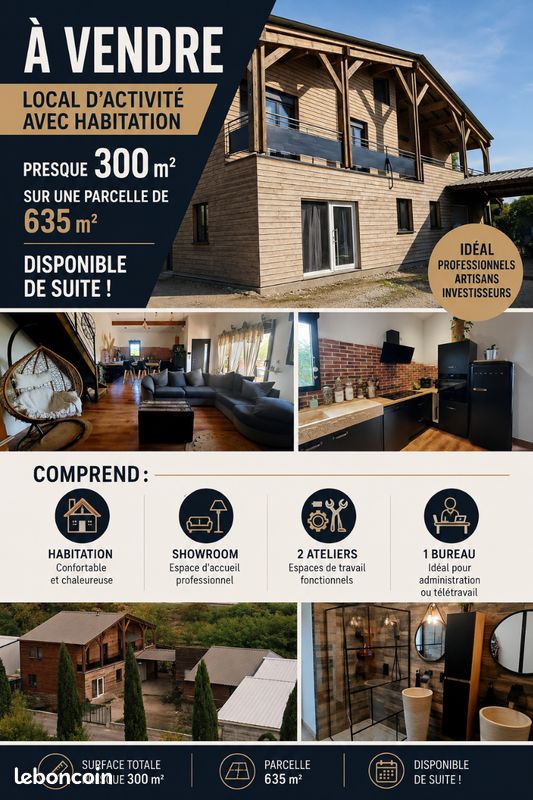 Local commercial 4 pièces 107 m² · à La Brillanne · 107 m² · 419 000 €