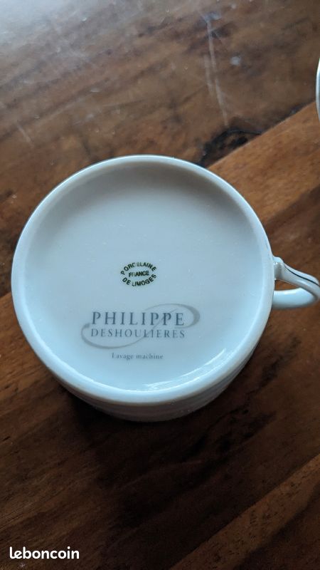 Service à thé porcelaine de Limoges Philippe Deshoulières (image 2)