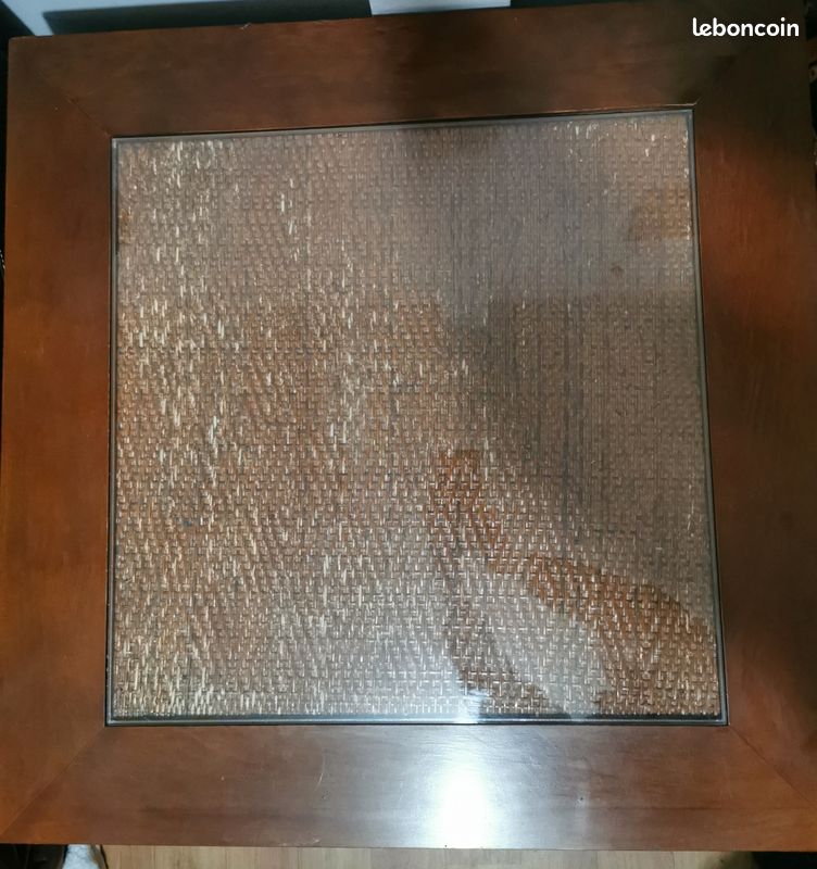 Table basse acajou et verre (image 5)