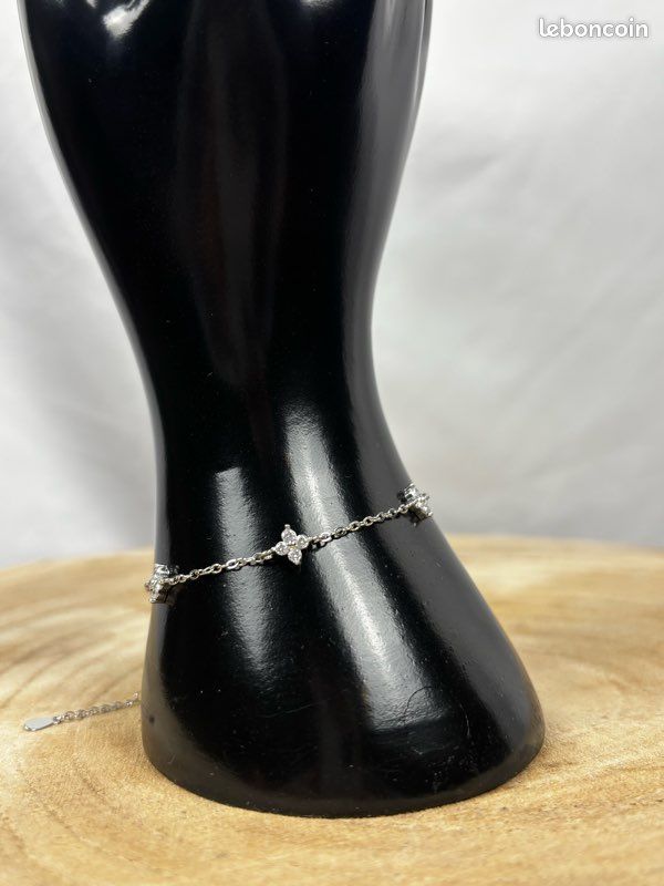 1 pièce Bracelet cœur en acier inoxydable avec strass, style