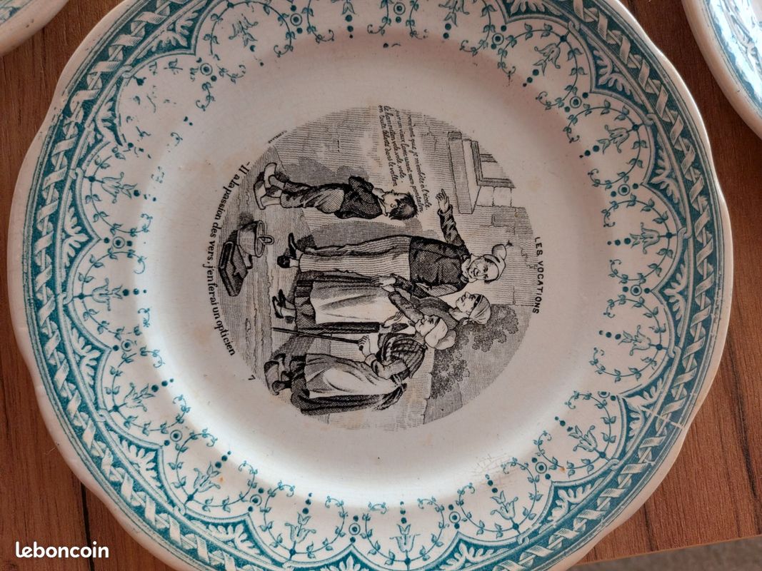 Lot de 10 assiettes a dessert Dugoin et Sarguemines (image 4)