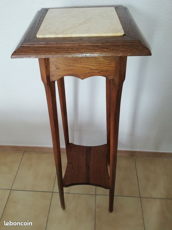 Sellette bois et marbre (image 2)