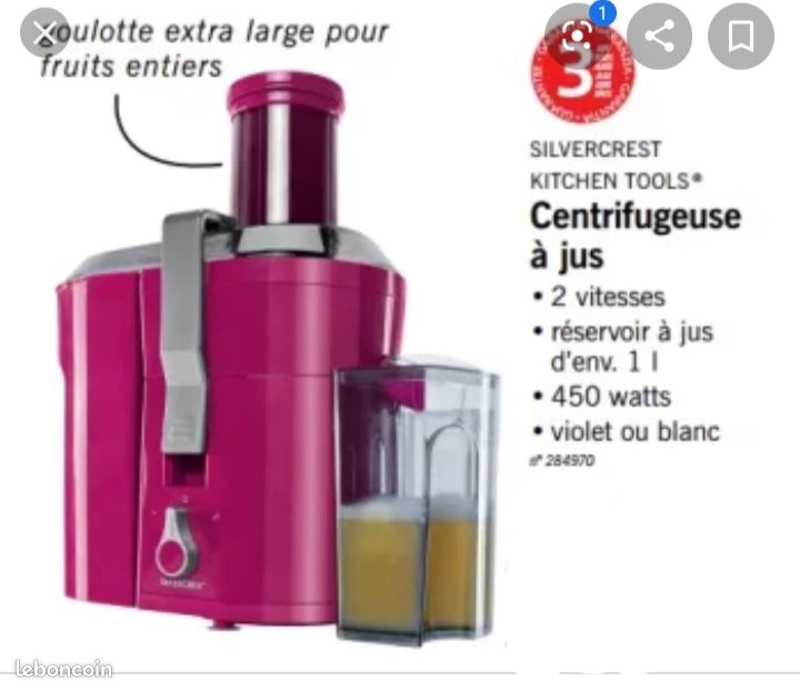 Centrifugeuse - extracteur de jus (image 1)