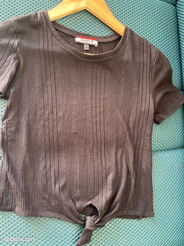 Crop Top Noir Noué Jennyfer – Taille XS (image 4)