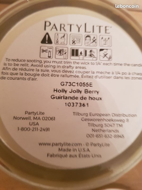 Bougie trois mèches partylite (image 4)