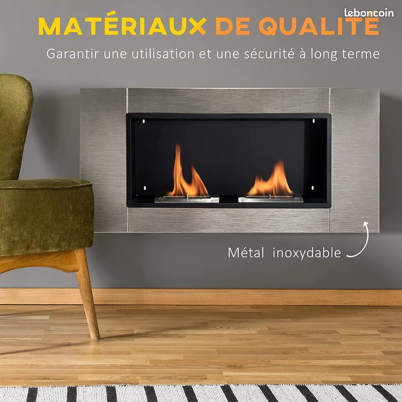 Cheminée éthanol murale encastrable (image 3)