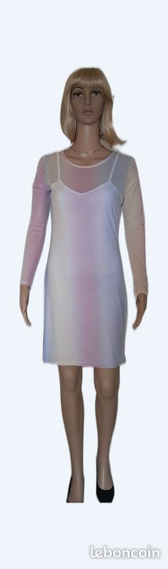 Magnifique robe très originale arc en ciel couleurs pastels (image 1)
