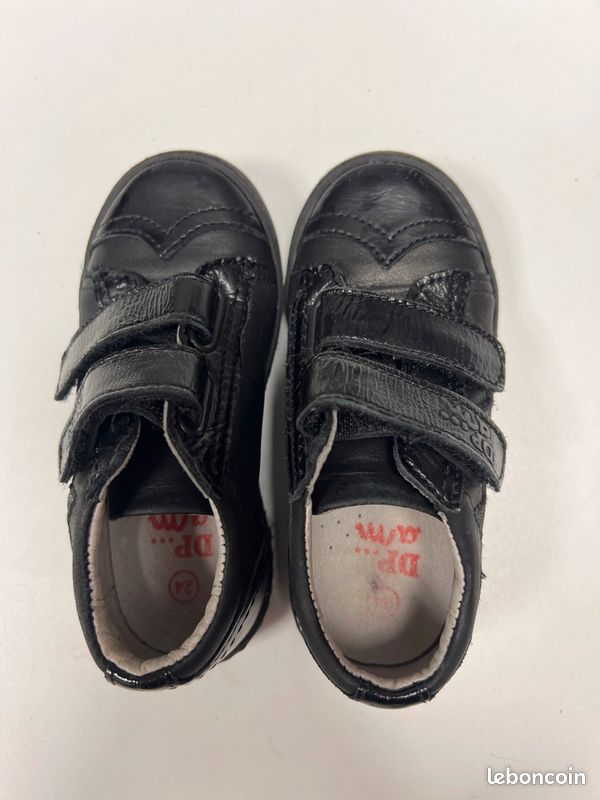 Basket cuir noir DPAM scratch taille 24 Chaussures