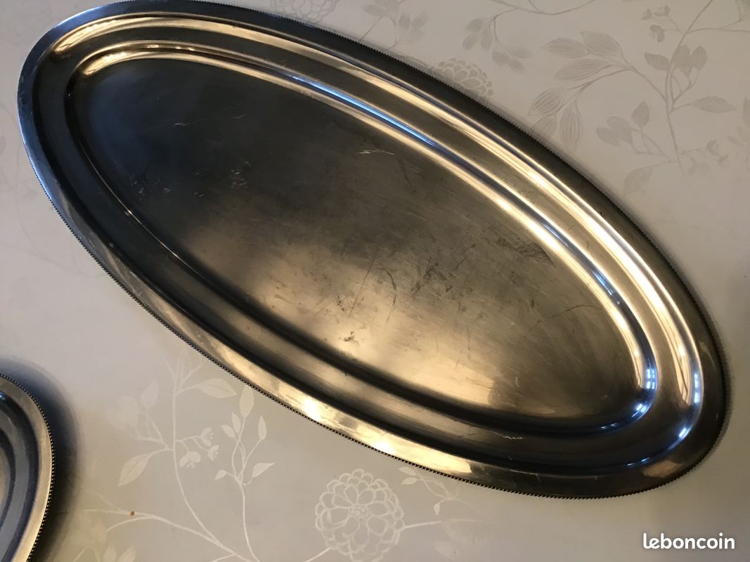 BOUILLET-BOURDELLE GRAND PLAT DE SERVICE/PRÉSENTATION Modèle PERLES c1960/70 EUR 29,90 - FR