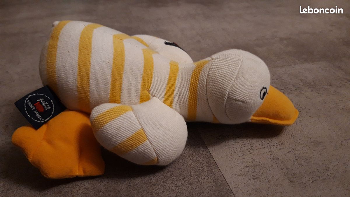 Jouet bébé peluche canard saint James (image 1)