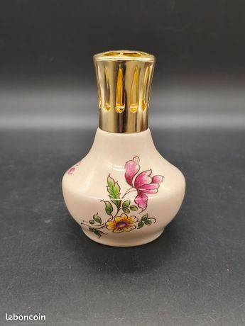 Lampe Berger En Porcelaine – Style Japonisant, Décor Fleurs