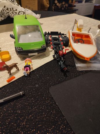 Playmobil 4144 voiture familiale et sa remorque bateau - Playmobil