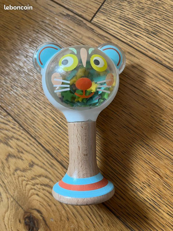 Hochet maracas bois ourson Djeco (image 1)