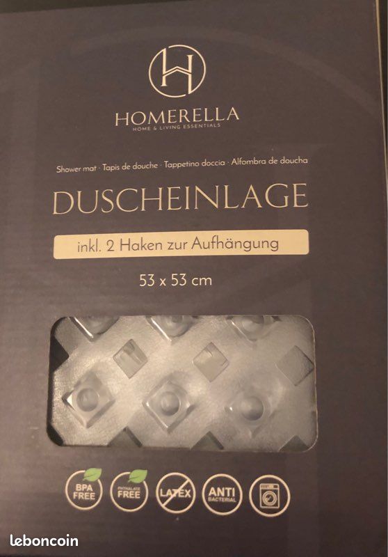 Tapis de douche antidérapant 53x53 Neuf (image 3)